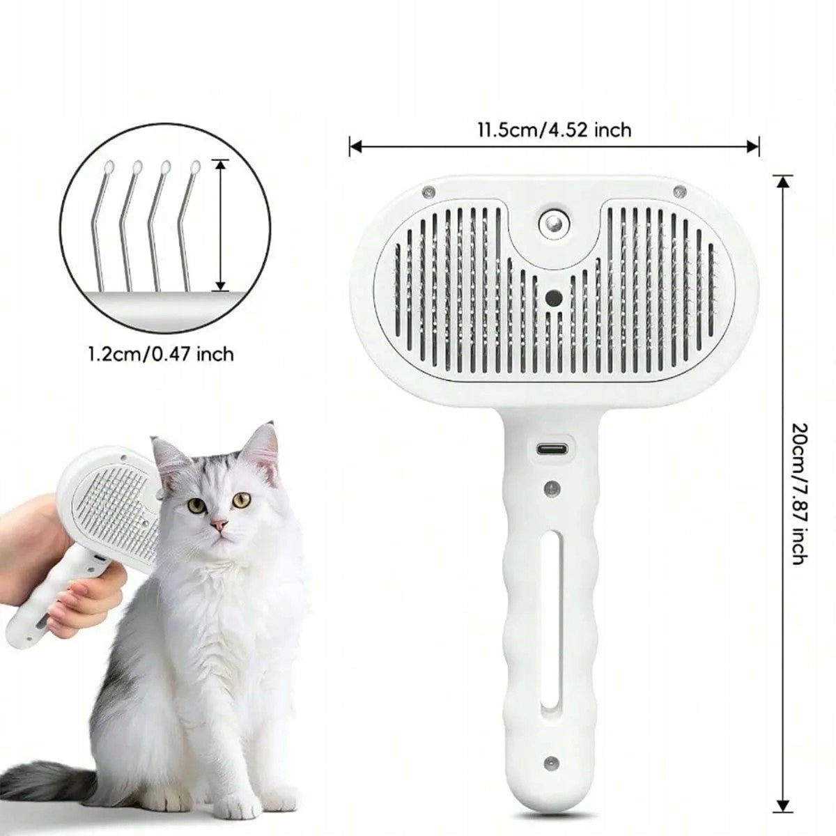 STEAM BRUSH FOR CAT DOG ANIMALS ELECTRIC FOR GENTLE COMBING Packaging status original