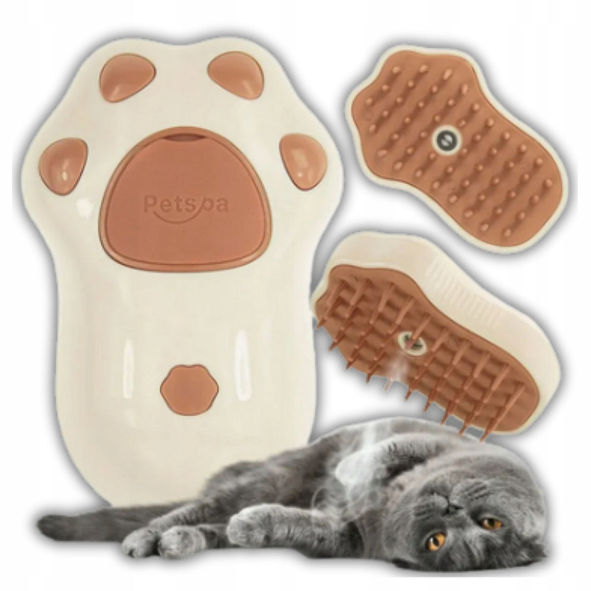 STEAM BRUSH FOR CAT DOG ANIMALS ELECTRIC FOR HAIR CARE Packaging status original