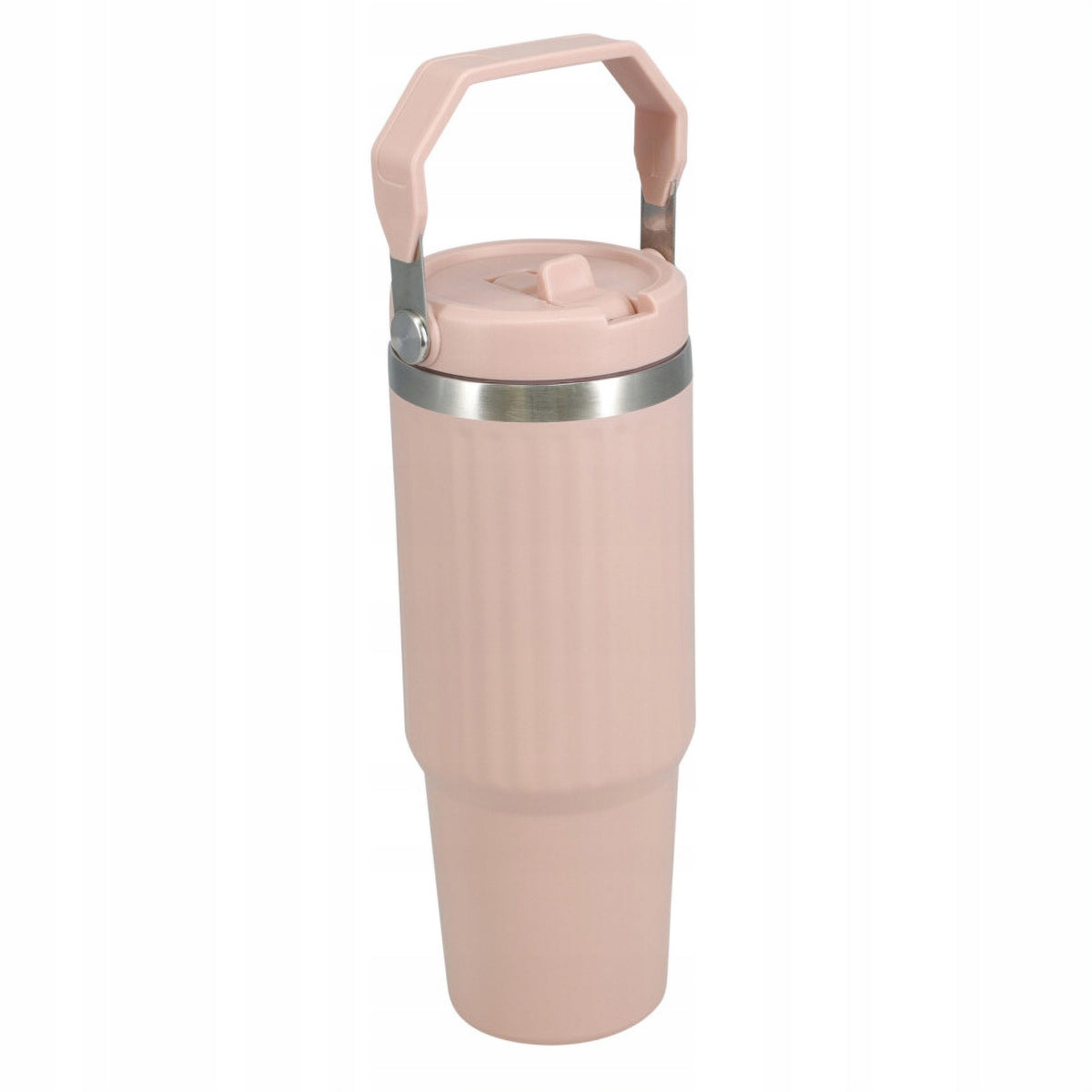 STEEL THERMOS WITH HANDLE 900 ML PINK DOUBLE INSULATION