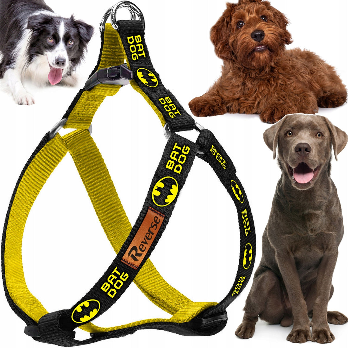 STEP IN DOG HARNESS ADJUSTABLE STRONG PRESSURE-FREE COMFORTABLE DECENT ros. L