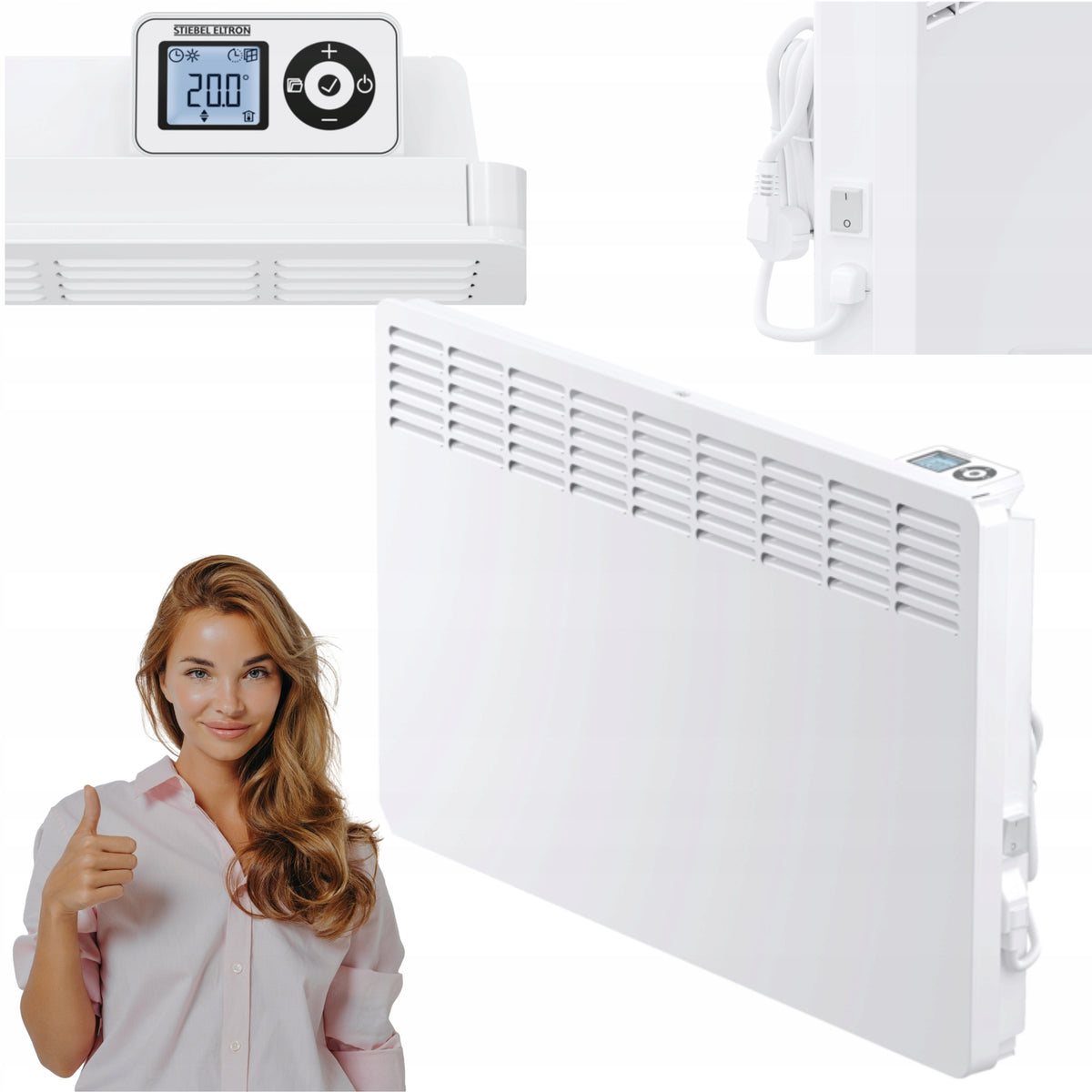 STIEBEL ELTRON CWM 2000 P Convector Electric Heater 2kW THERMOSTAT
