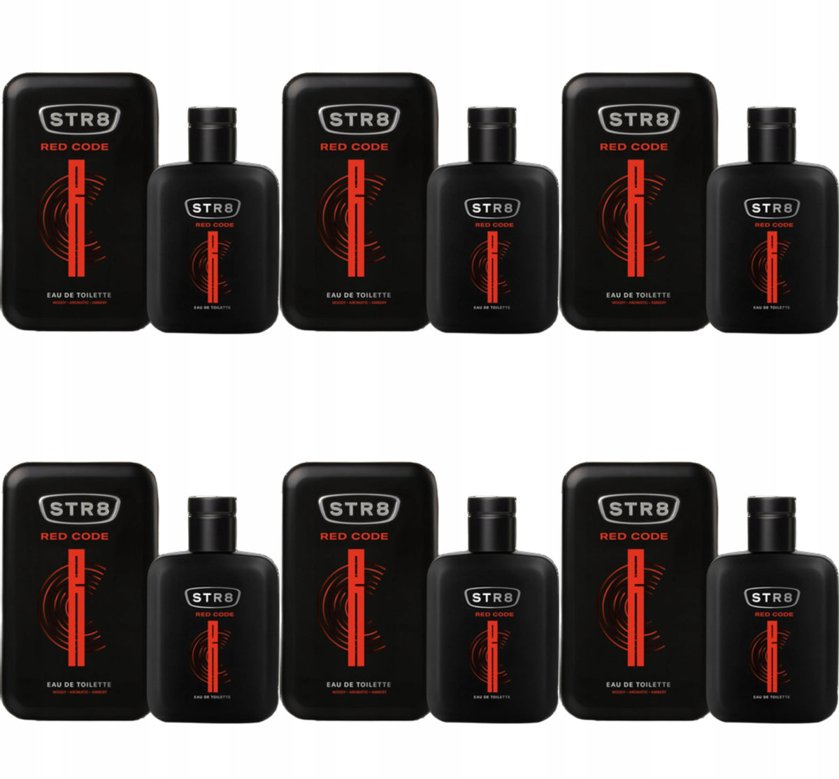 STR8 eau de toilette spray 100ml Red Code X6