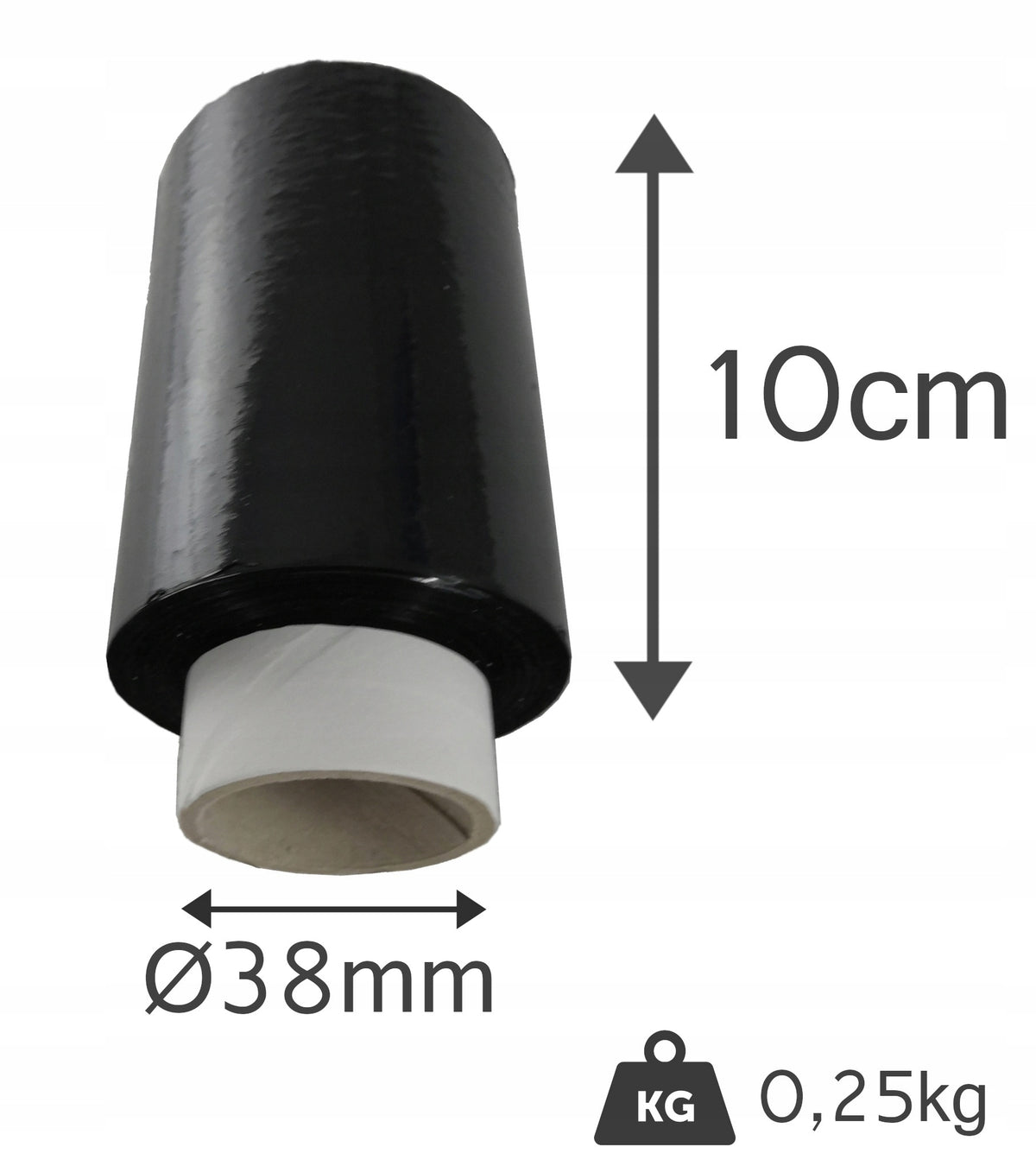 STRETCH FILM MINI RAP 0,25KG BLACK Brand Ironpack
