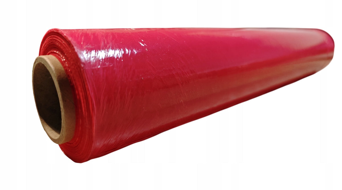 STRETCH FILM STRETCH RED ROLL 50CM WIDE, STRONG 1,7KG
