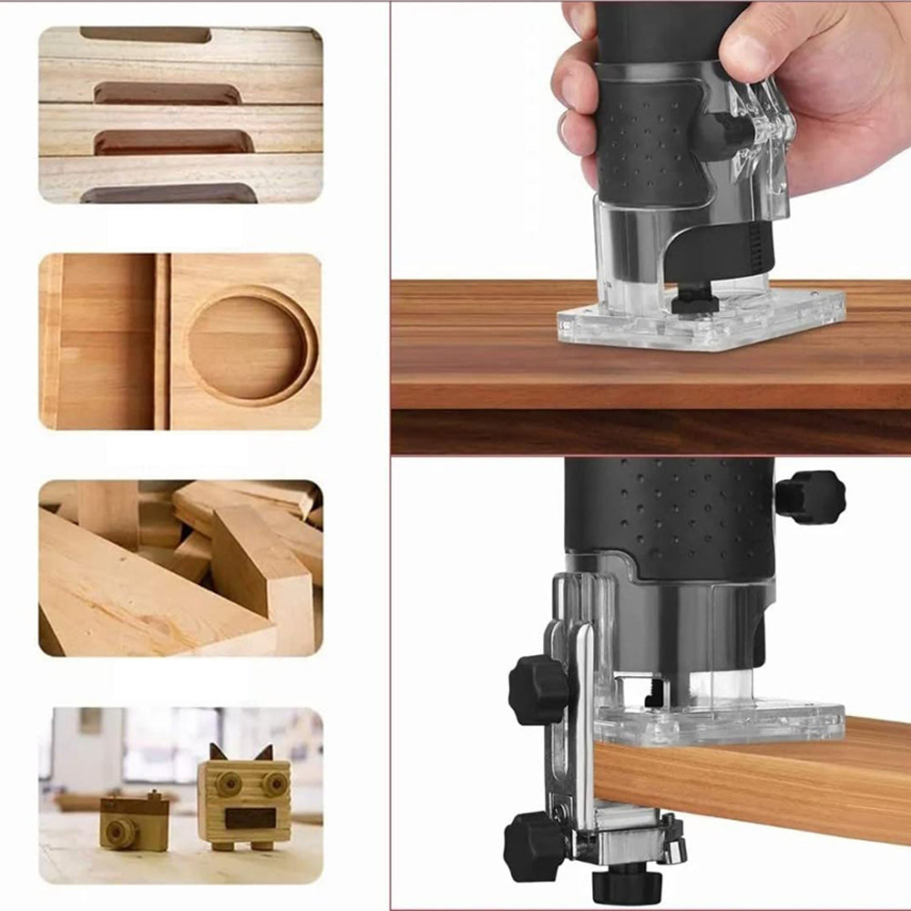STRONG ELECTRIC HAND ROUTER 800W CHISELLING WOOD TRIMMING 6.35MM Packaging status original