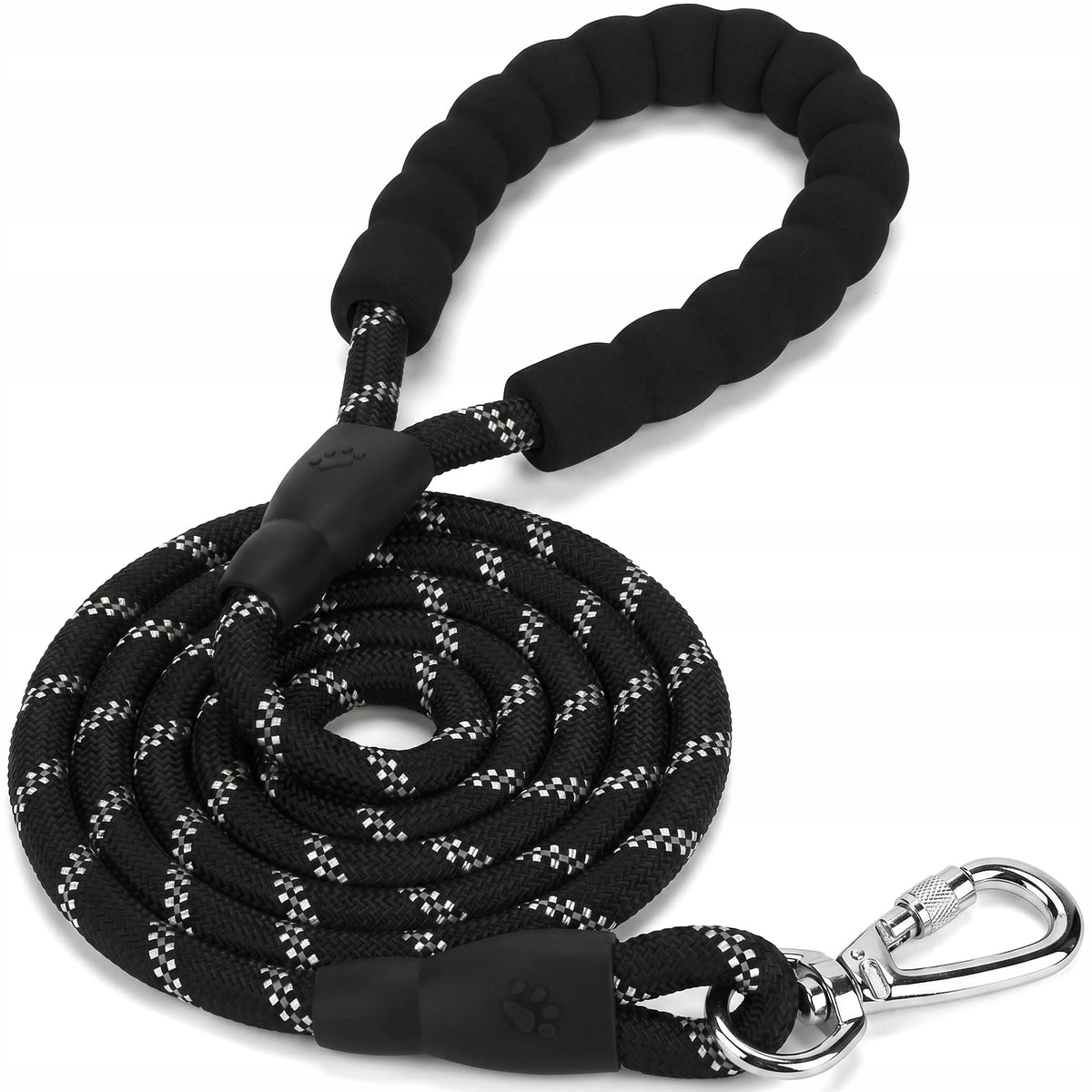 STRONG LEASH FOR LARGE DOG WITH REFLECTORS DURABLE BLACK LONG 300 cm Packaging status original