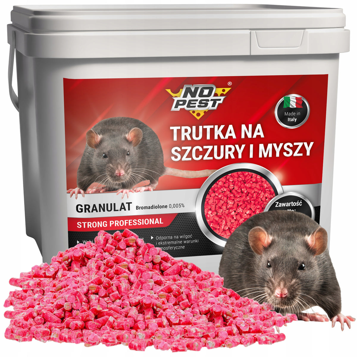 STRONG PELLET POISON AGENT GRANULES FOR RAT MICE RODENTS NO PEST 5KG