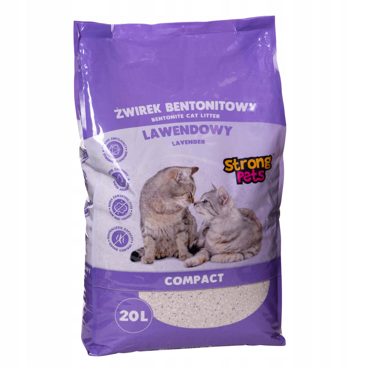 STRONG PETS CAT LITTER BENTONITE LAVENDER 20L