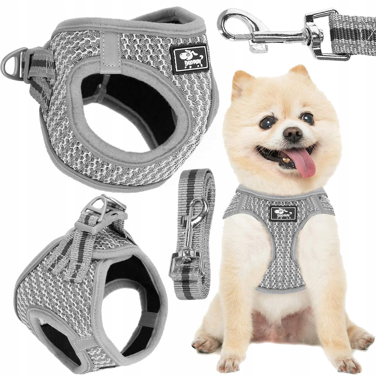 STRONG PRESSURE-FREE HARNESS LEASH WITH REFLECTIVE FOR CAT DOG r. L BREATHABLE Packaging status original