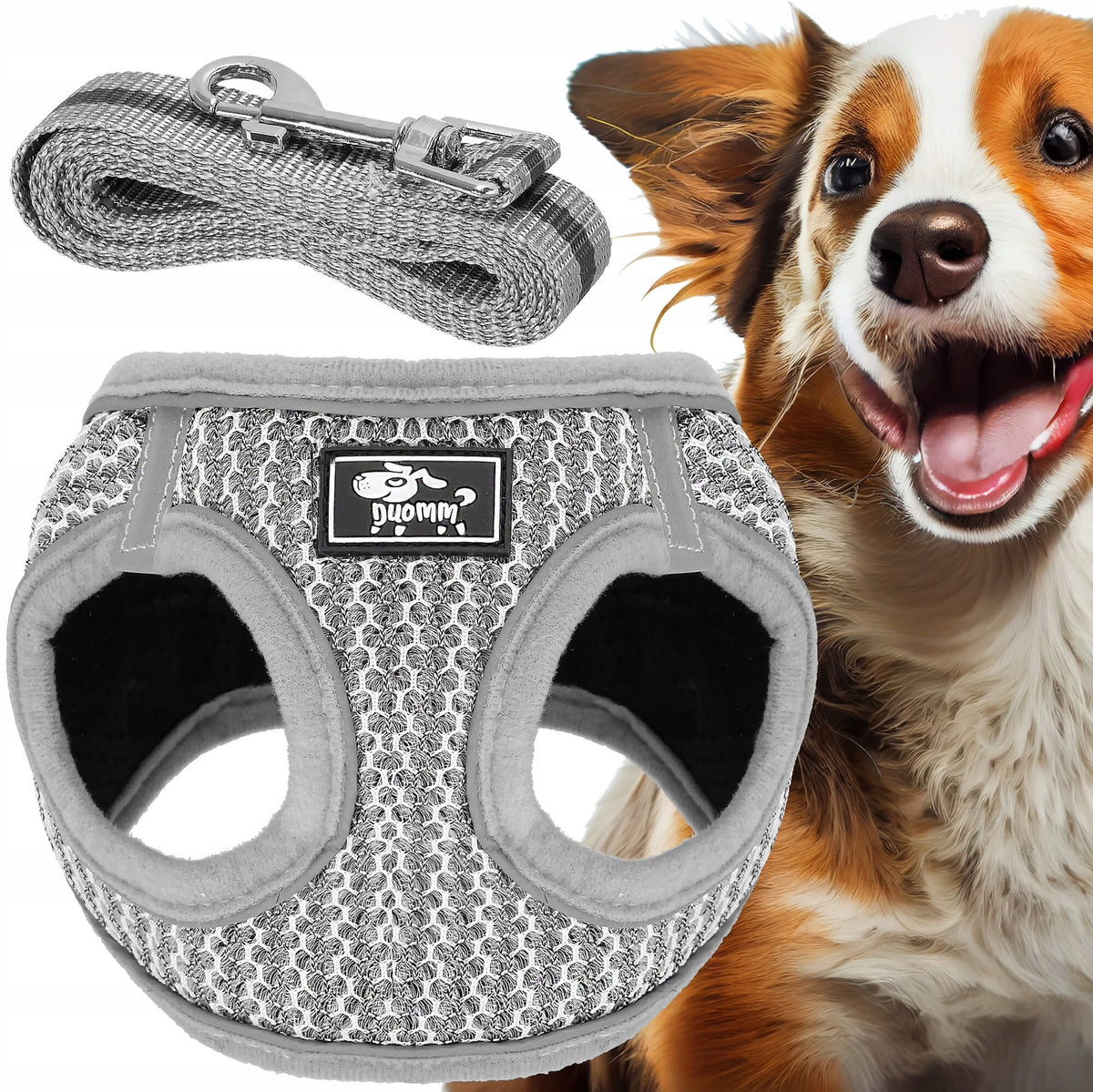 STRONG PRESSURE-FREE HARNESS LEASH WITH REFLECTIVE FOR CAT DOG r. L BREATHABLE