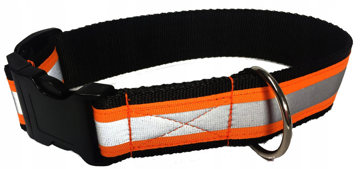 STRONG REFLECTIVE COLLAR 35-50 CM LATCH 40 MM