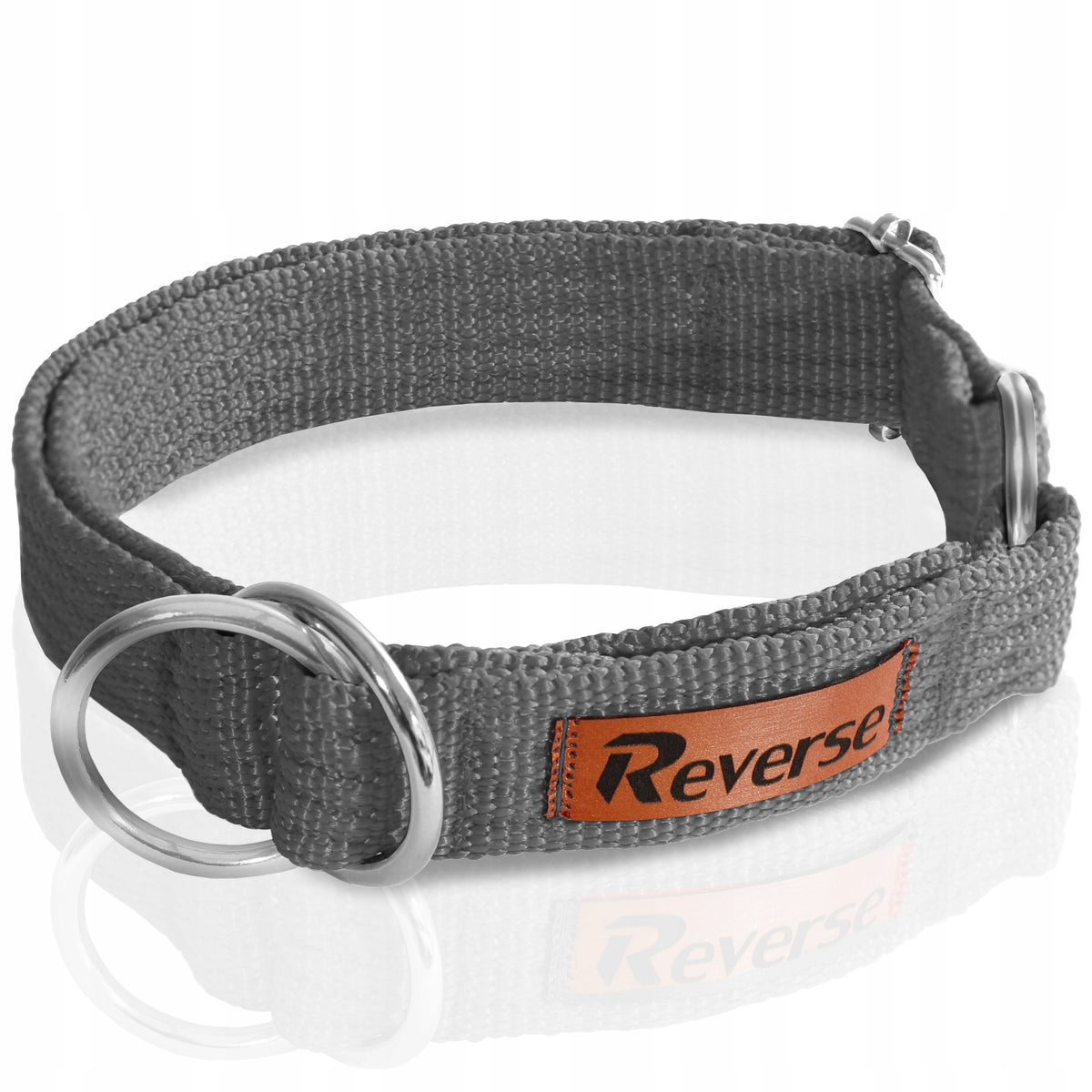 STRONG SEMI-CLAMP DOG COLLAR ADJUSTABLE WEBBING CLAMP 40-60 XL Brand Reverse