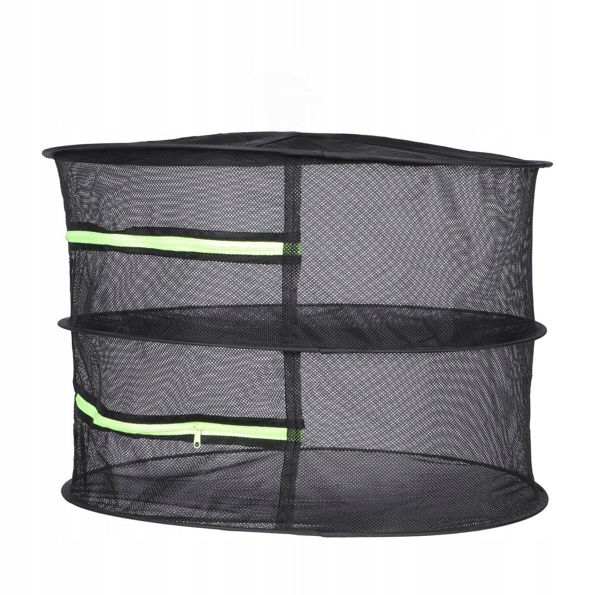 STURDY BLACK PLANT DRYING NET WITH FOLDABLE DOUBLE STORAGE RACK