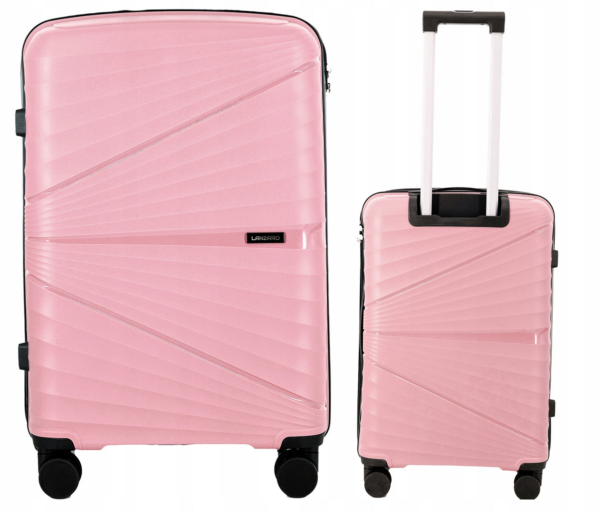 SUITCASE LARGE XL INDESTRUCTIBLE LUGGAGE POLYPROPYLENE TSA ROSE GOLD 89L