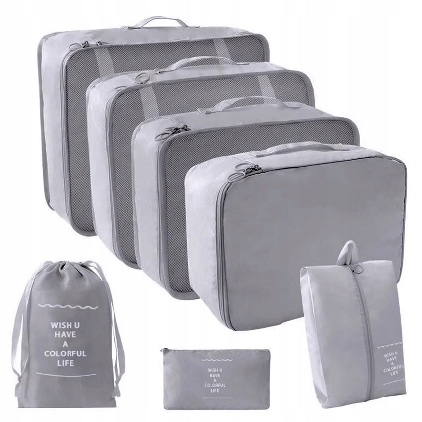 SUITCASE ORGANIZER 7in1 TRAVEL SET FOR CLOTHES SHOES FOR WARDROBE SET Packaging status original