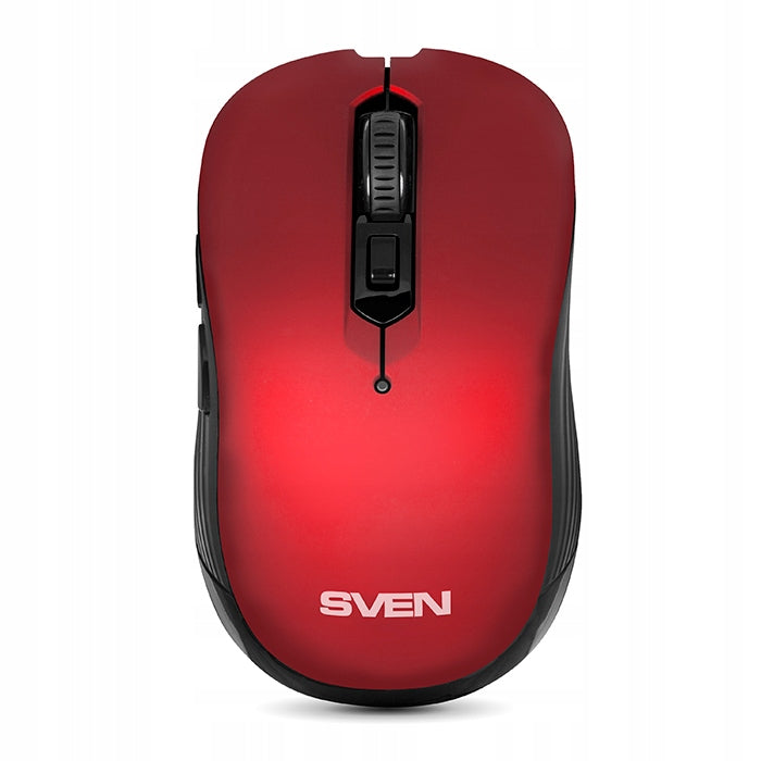 SVEN RX-560SW RED 1600dpi SILENT clickless wireless mouse quiet Packaging status original