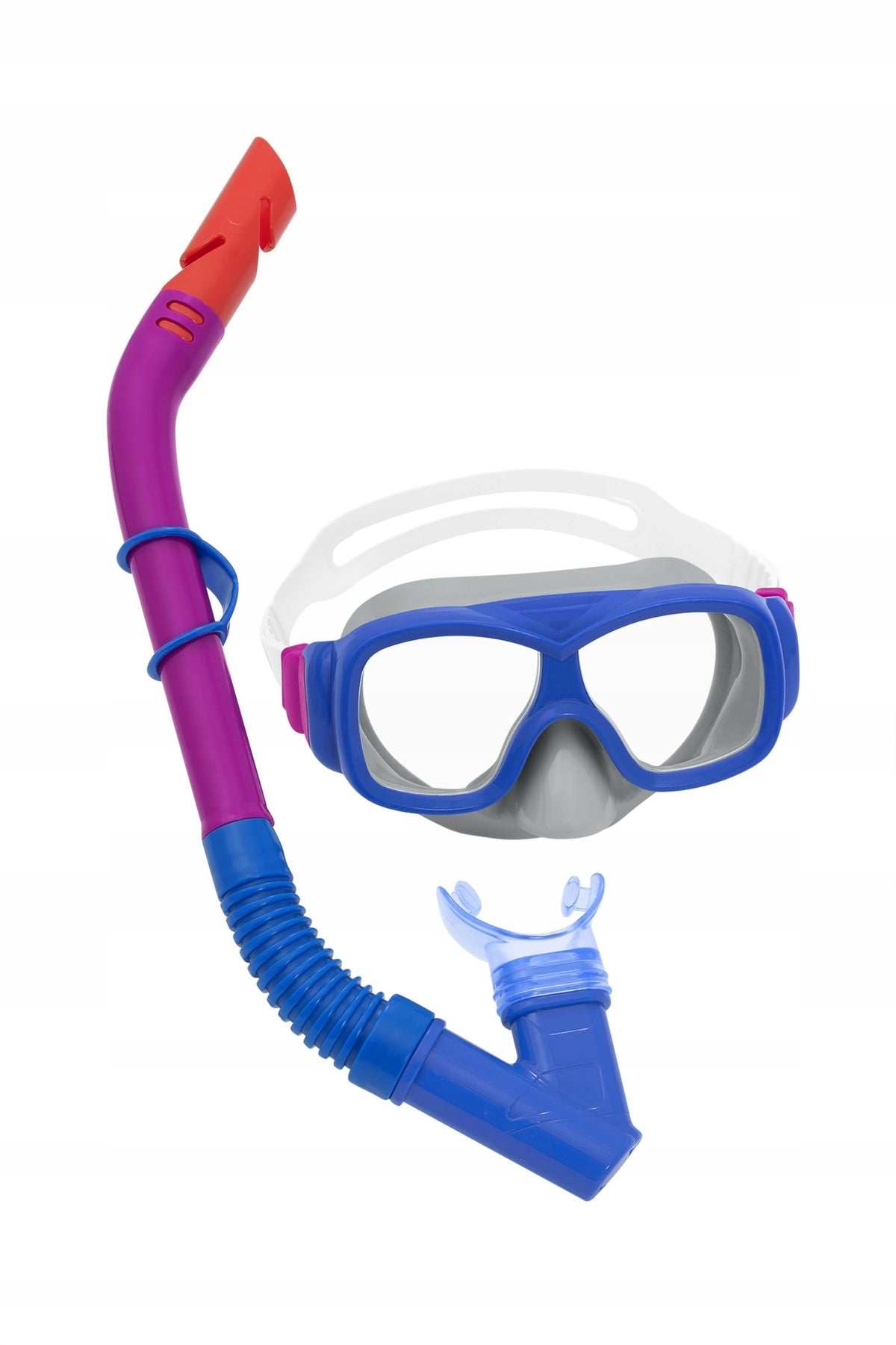 SWIMMING MASK WITH TUBE DIVING GLASSES 24032 Color multicolor