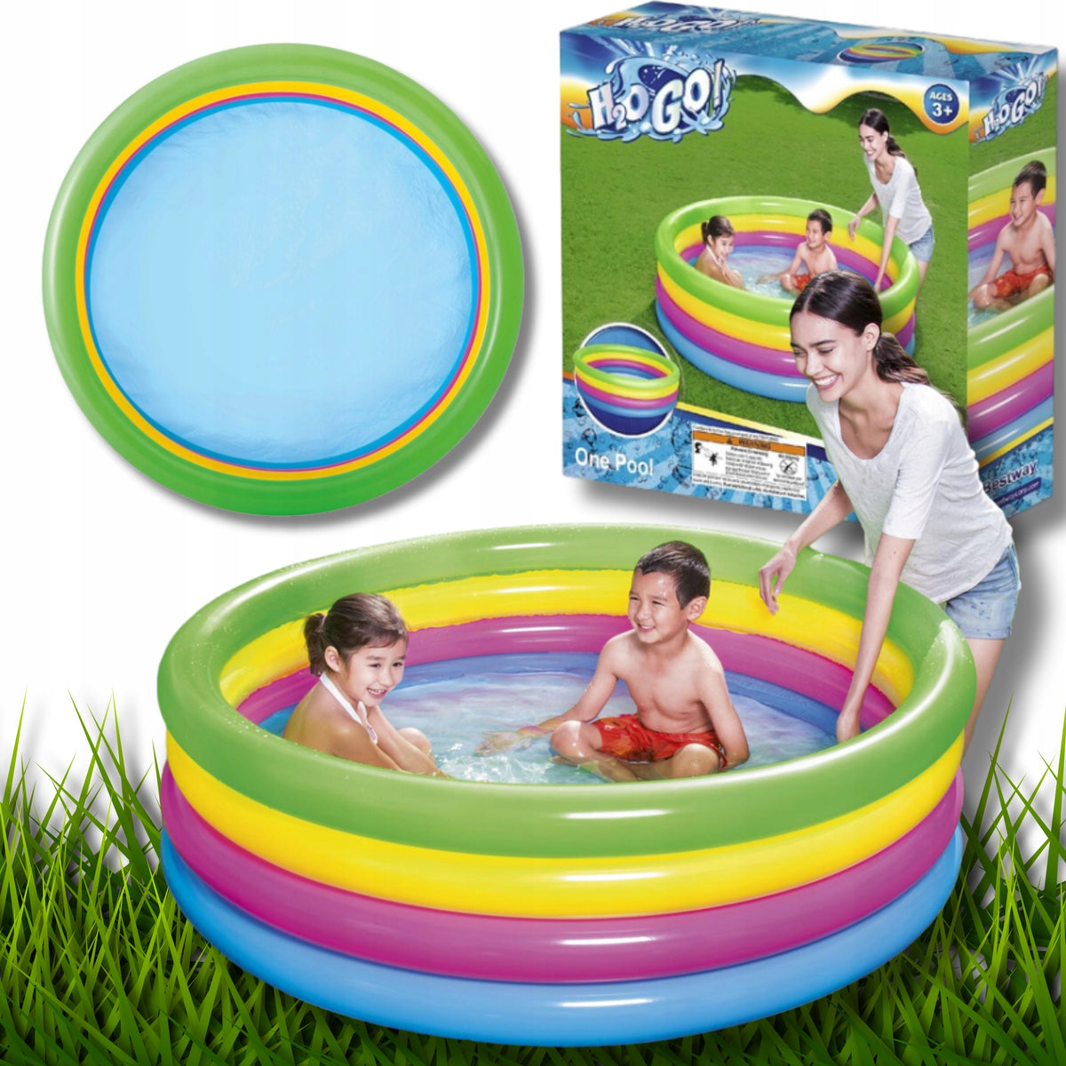 SWIMMING POOL INFLATABLE SWIMMING POOL LARGE FOR CHILDREN FOR GARDEN FAMILY 157 CM