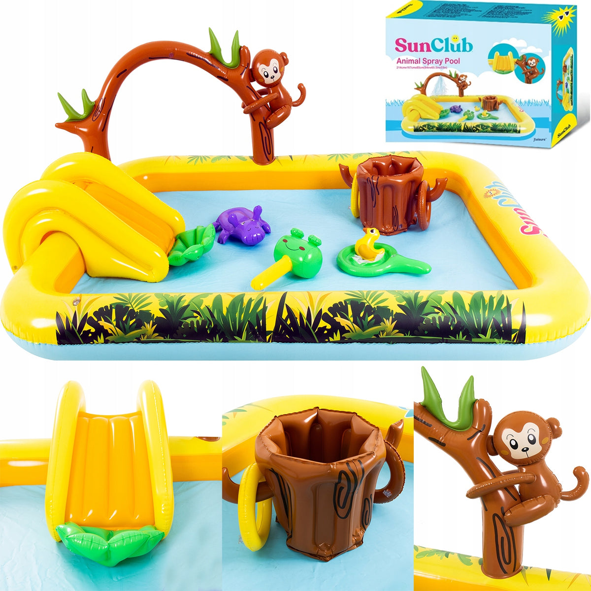 SWIMMING POOL WATER PARK JUNGLE PLAYGROUND SLIDE FOUNTAIN FOR CHILDREN ZOO