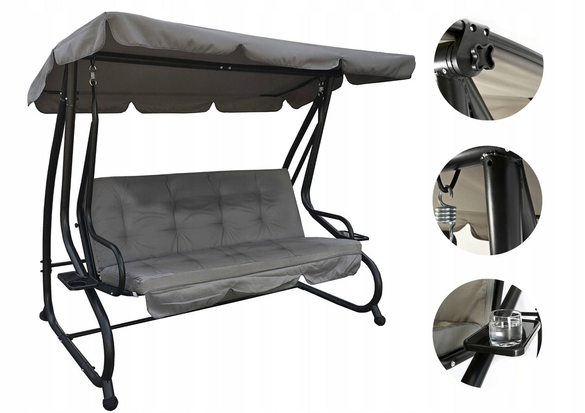 SWING GARDEN ROCKING BED WITH VISOR STRONG