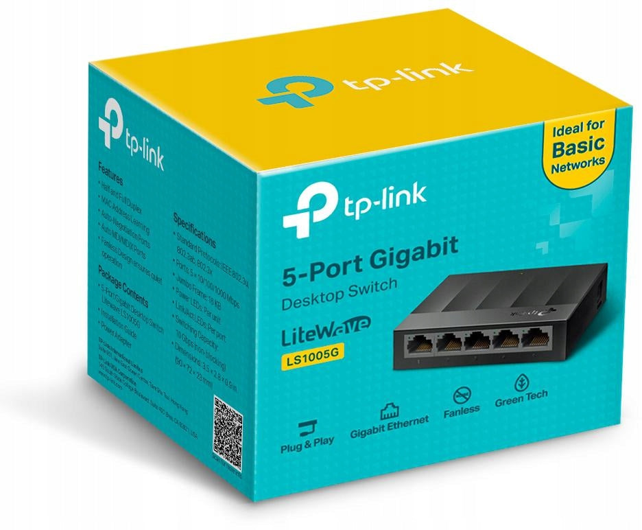 SWITCH TP-LINK LS1005G ENERGY EFFICIENT MINI Manufacturer code LS1005G