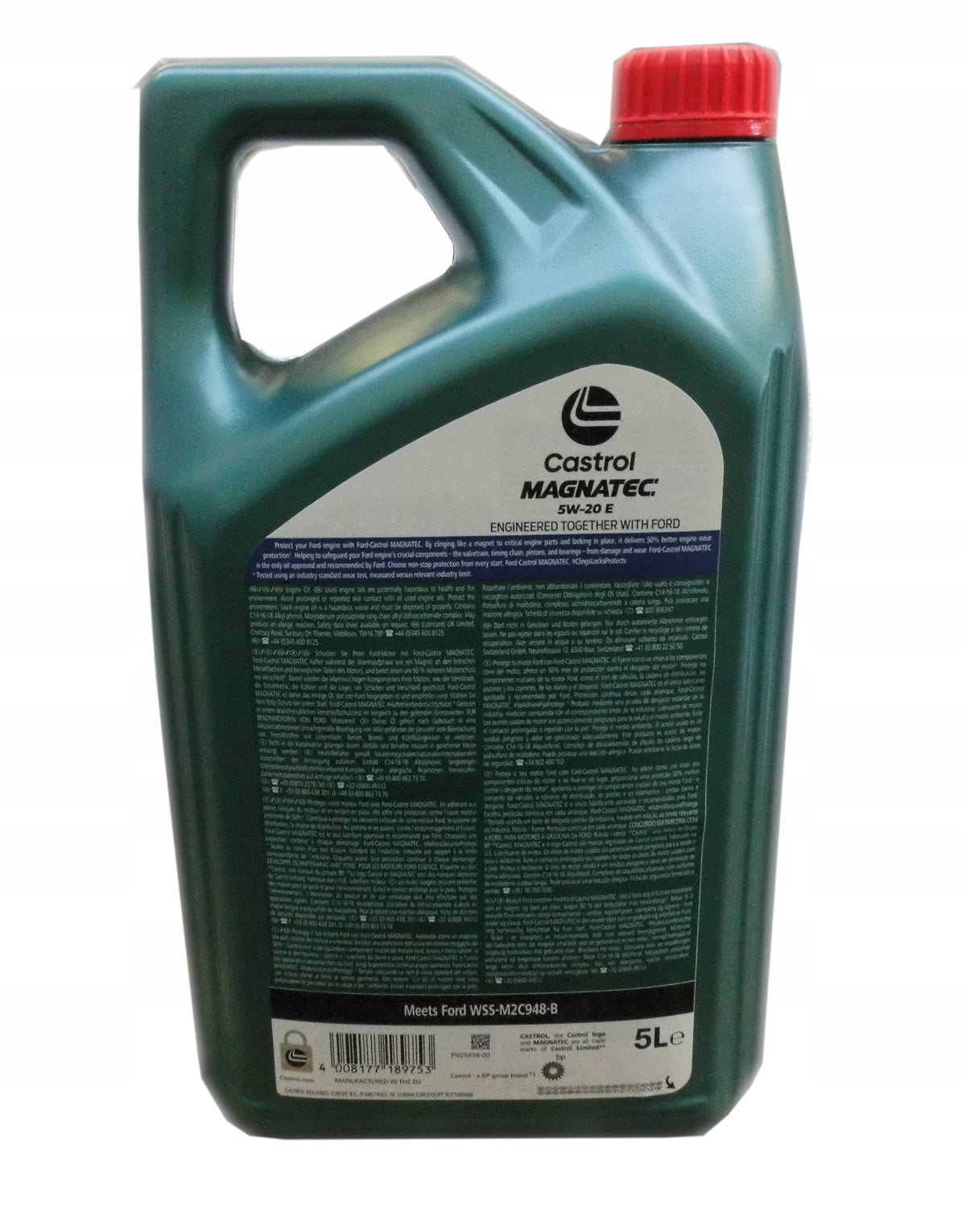 SYNTHETIC OIL 5W20 e FORD CASTROL MAGNATEC PROFESIONAL 5L Packaging volume 5 l