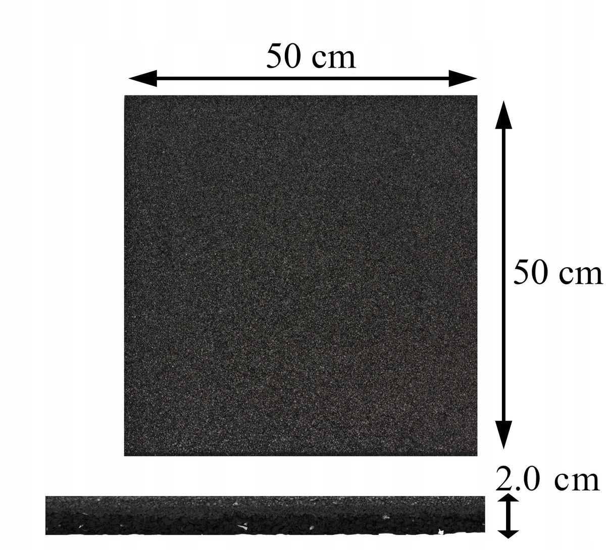 Safe surface, rubber mat, 2 cm thick Packaging status original