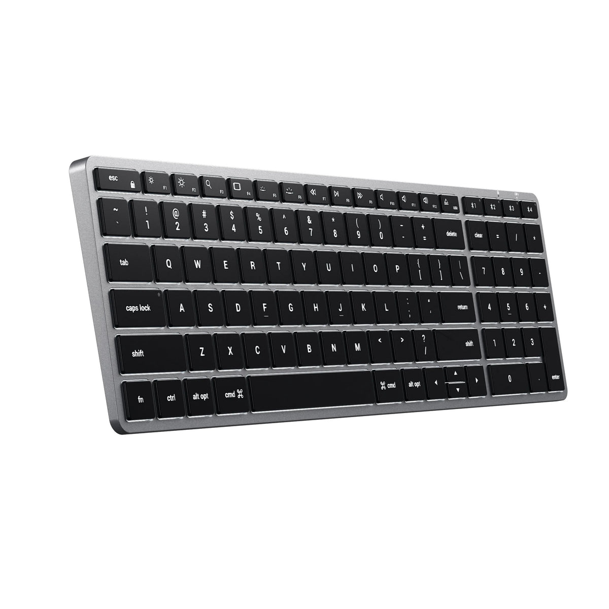 Satechi Slim X2 Wireless Bluetooth Keyboard with Gray Backlight Color gray