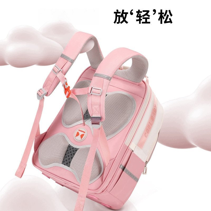 School Backpack For Children 6-12 Years Cloud Green Large Protective Brand no brand