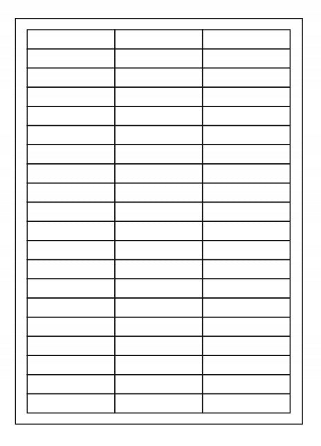 Self Adhesive Labels Stickers A4 64x14mm 10 Sheets
