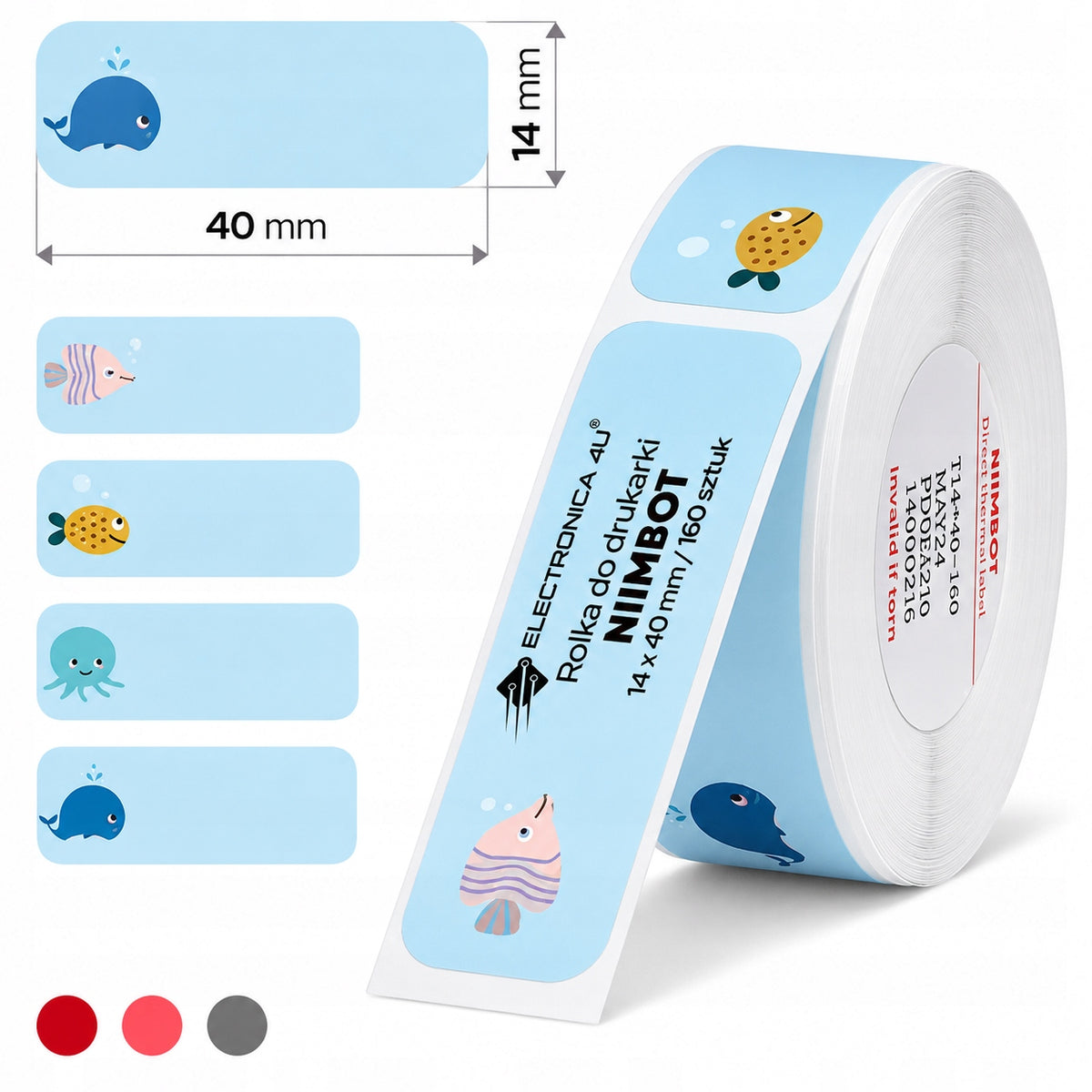 Self-adhesive labels thermal stickers Niimbot D11 D110 D101 H1S 14x40