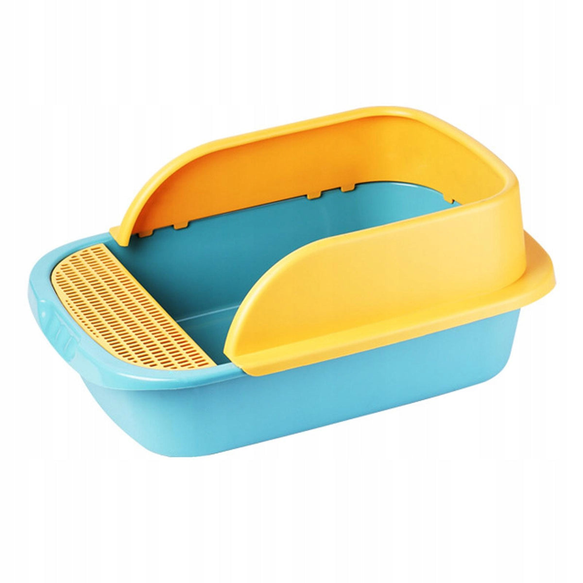 Semi Enclosed Cat Litter Box, High Sided Rim Portable Bedpan Easy Green Packaging status original