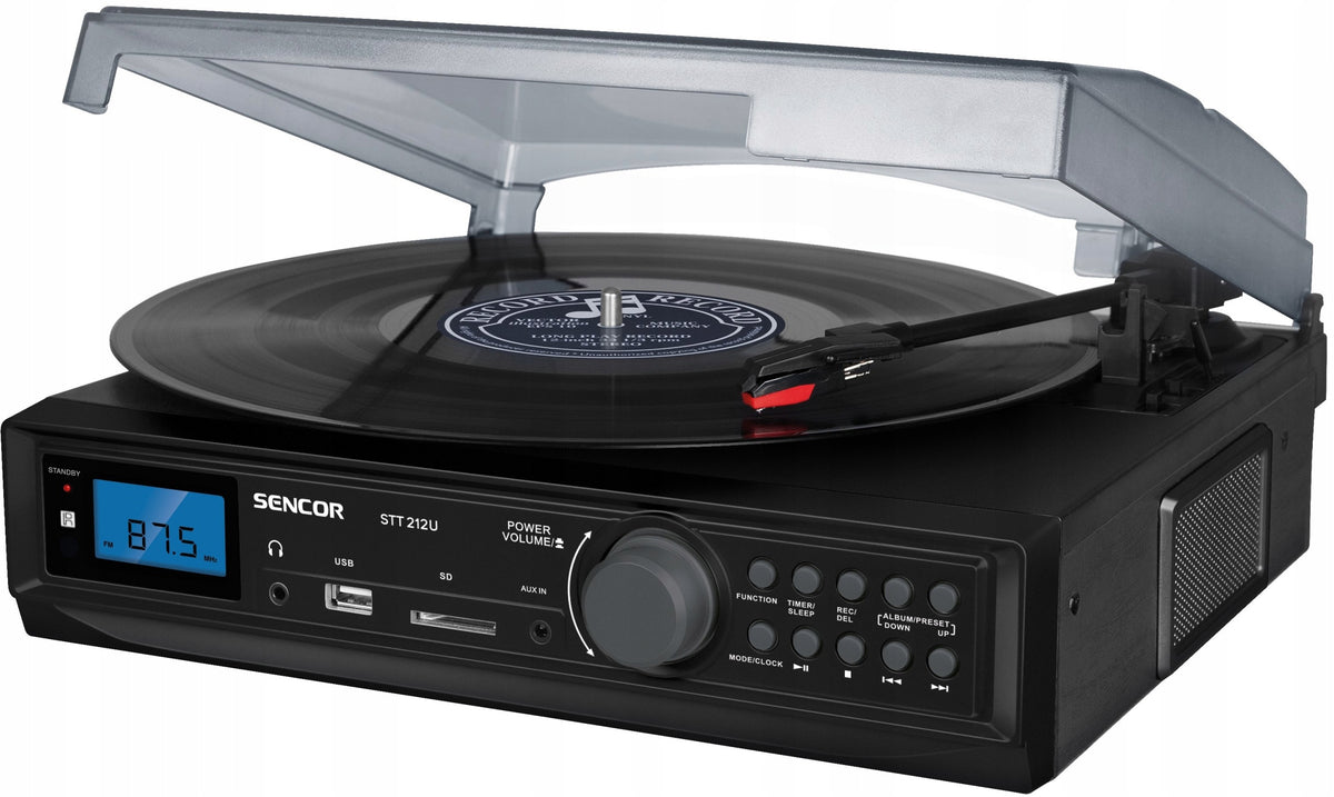 Sencor STT212U Digital Turntable USB SD FM Reader Bluetooth 33/45/78rpm