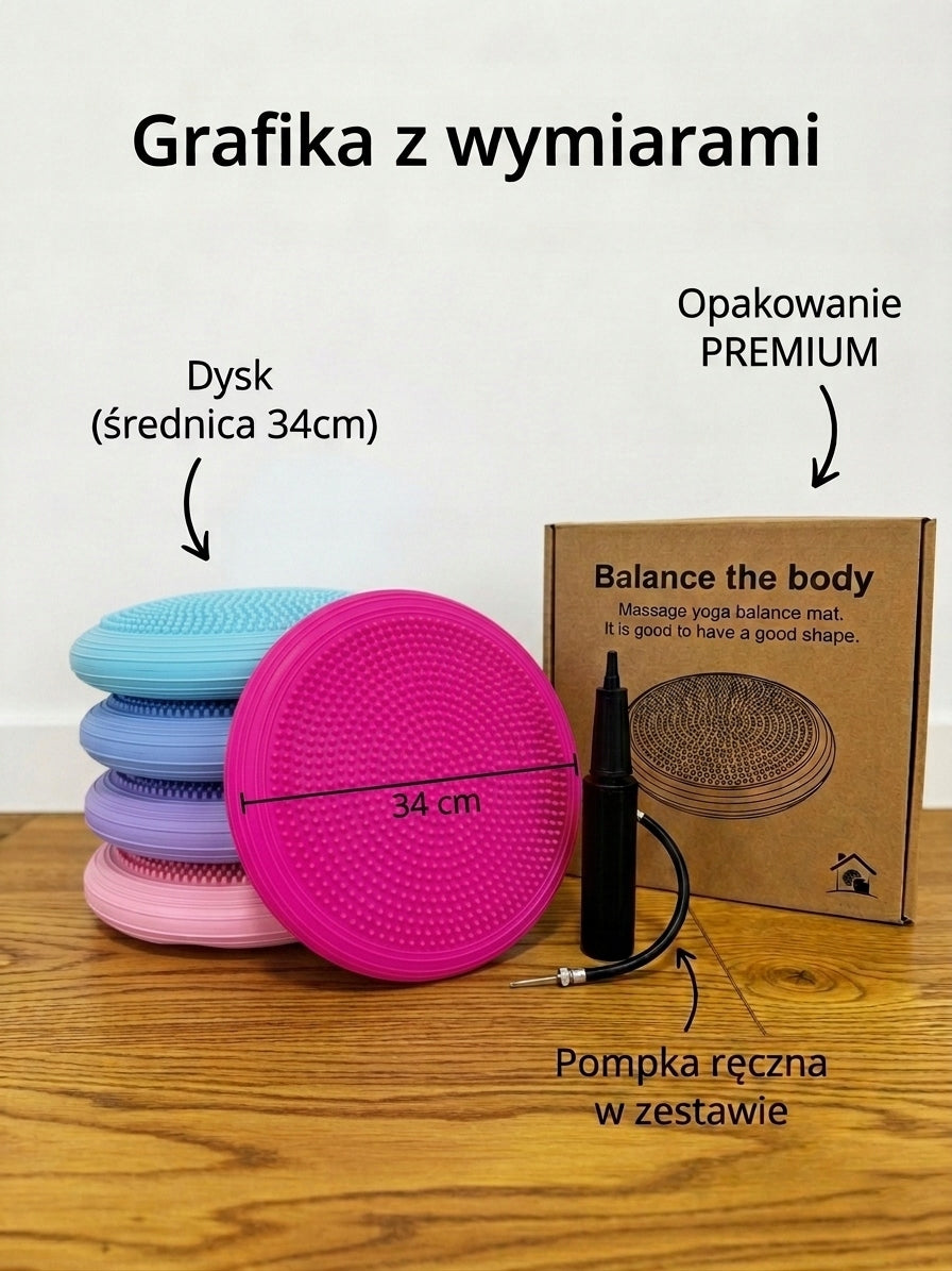 Sensorimotor disc 34 cm gloss with pump pink