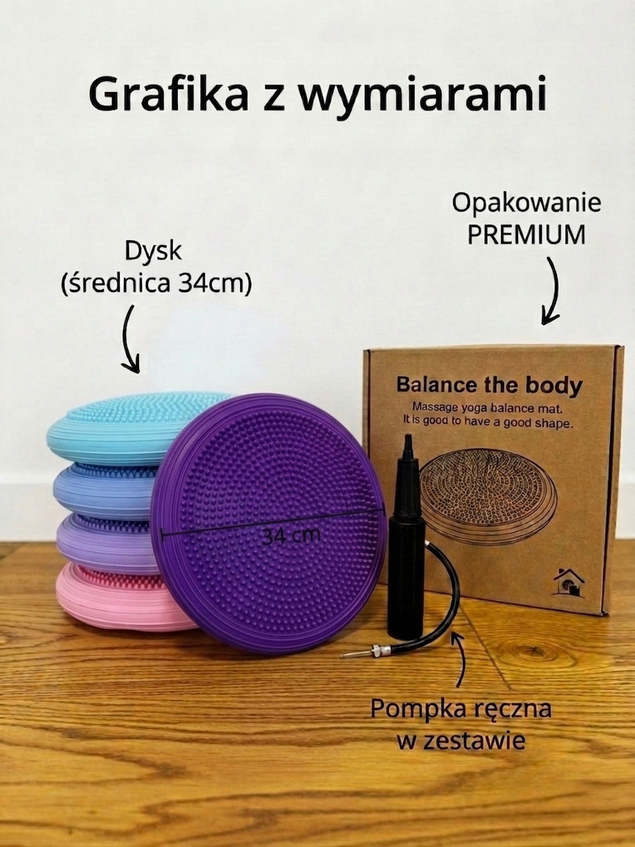 Sensorimotor disc 34 cm gloss with pump purple