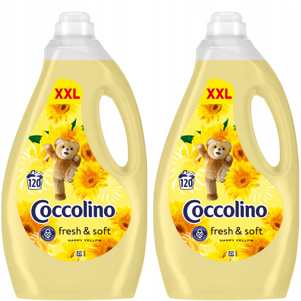 Set Coccolino Fresh&Soft Rinsing Liquid Happy Yellow 2x3L 240 Washes