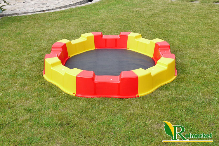 Set Large Plastic Portable Sandbox Folding Fun Bottom Tarpaulin Packaging status original