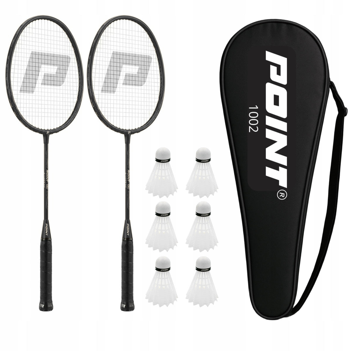 Set for Badminton POINT 1002 black + 6 white darts