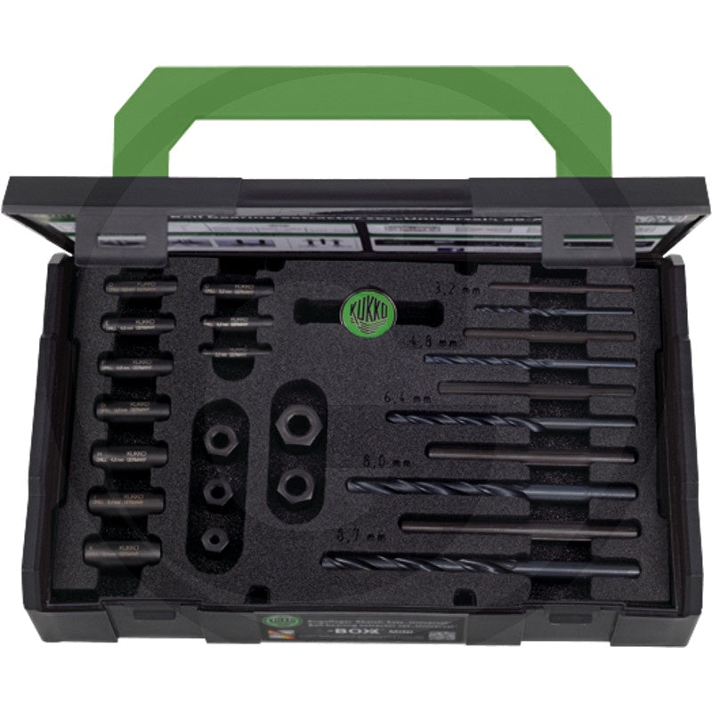 Set for unscrewing screws M5-M16