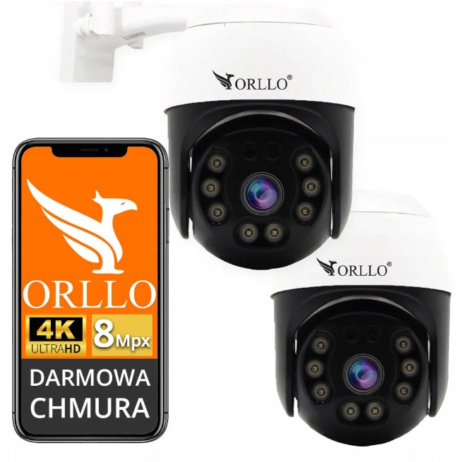 Set of 2 x IP Camera ORLLO Z20 4K 8 MP 5xZOOM WIRELESS OUTDOOR ROTATING