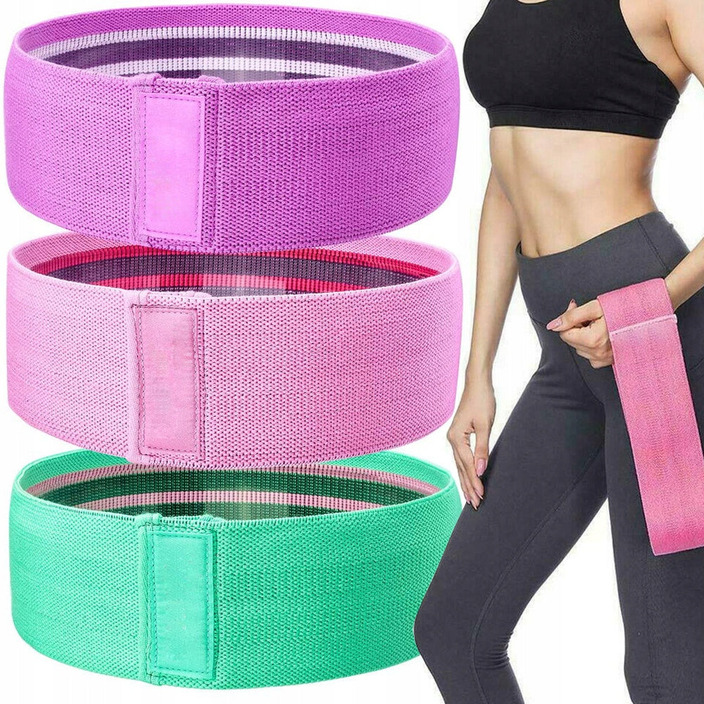 Set of 3 Resistance Rubber Exercise Material Tapes