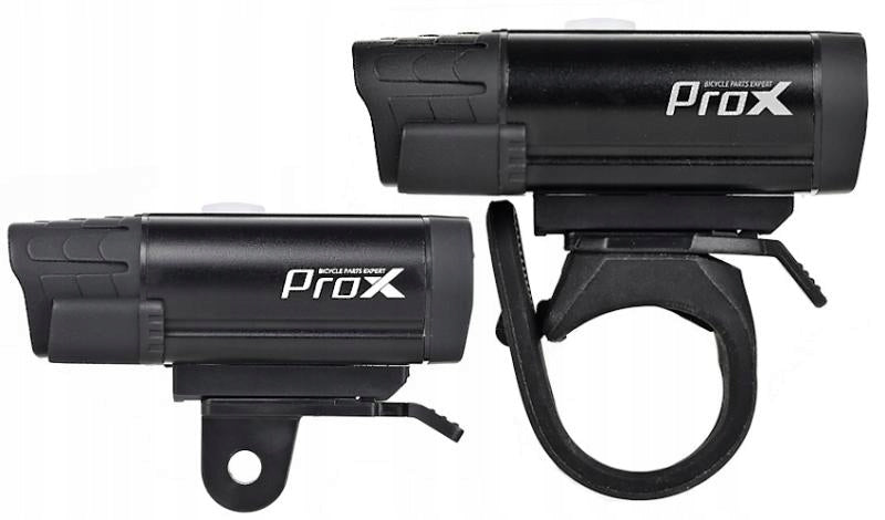 Set of Bike Lights Front+Rear 400 LM USB-C PROX HYDRA II 1100mAh Color black