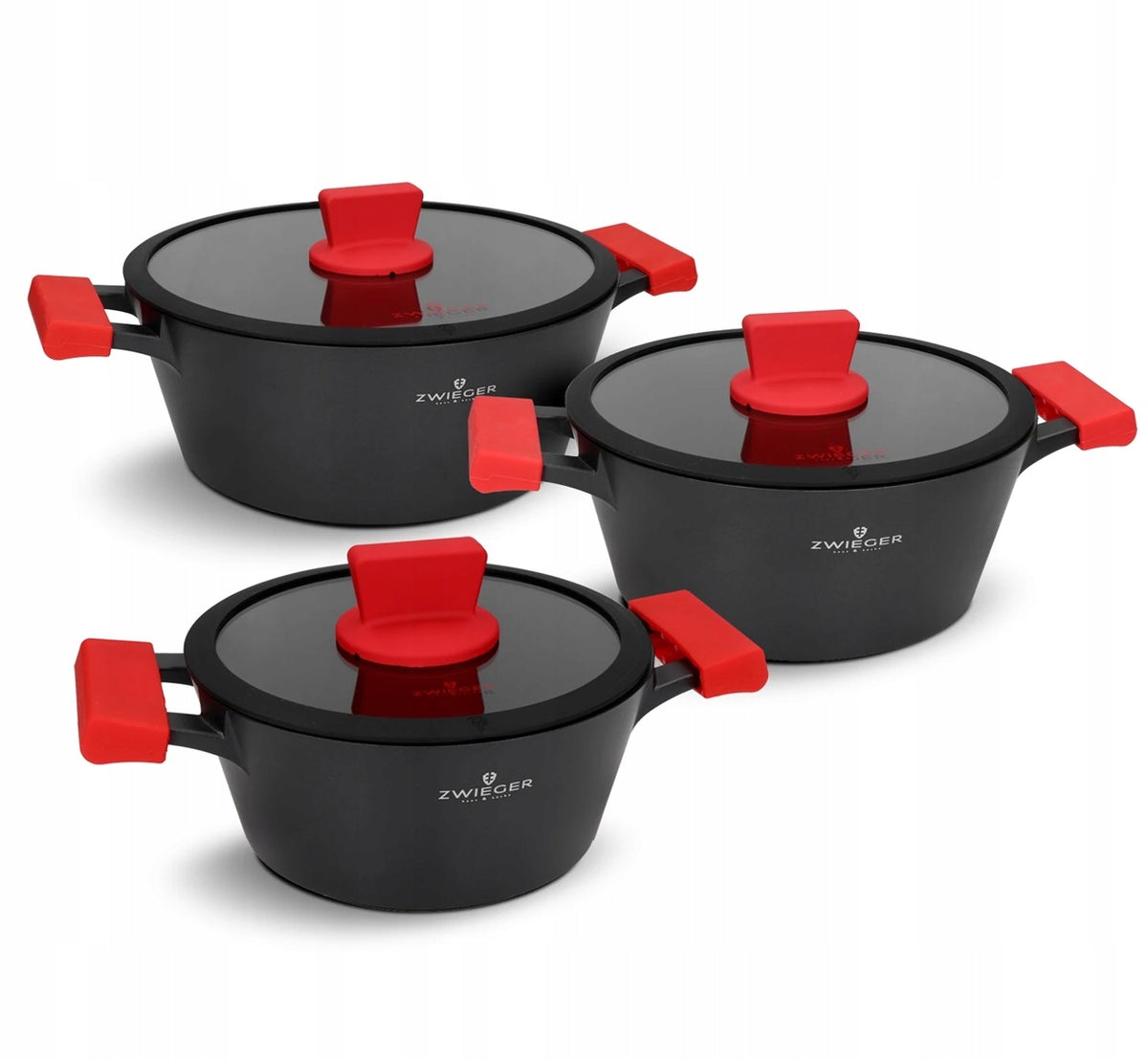 Set of Pots with Lids OBSIDIAN 6 elements Induction Manufacturer code ZGA8429