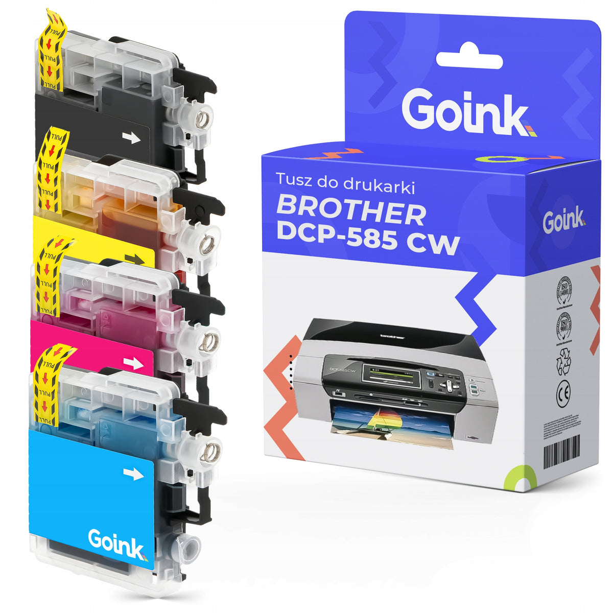 Set of inks for Brother DCP-585 CW CMYK LC1100