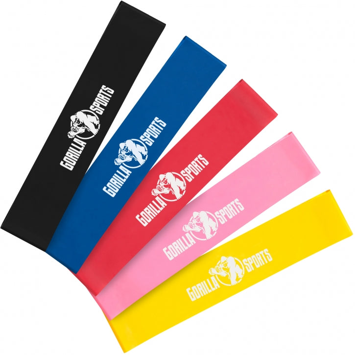 Set of short resistance bands - 5 elements