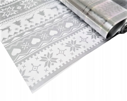 Sheets CELLOPHANE SILVER CHRISTMAS 50x70 50 SSK