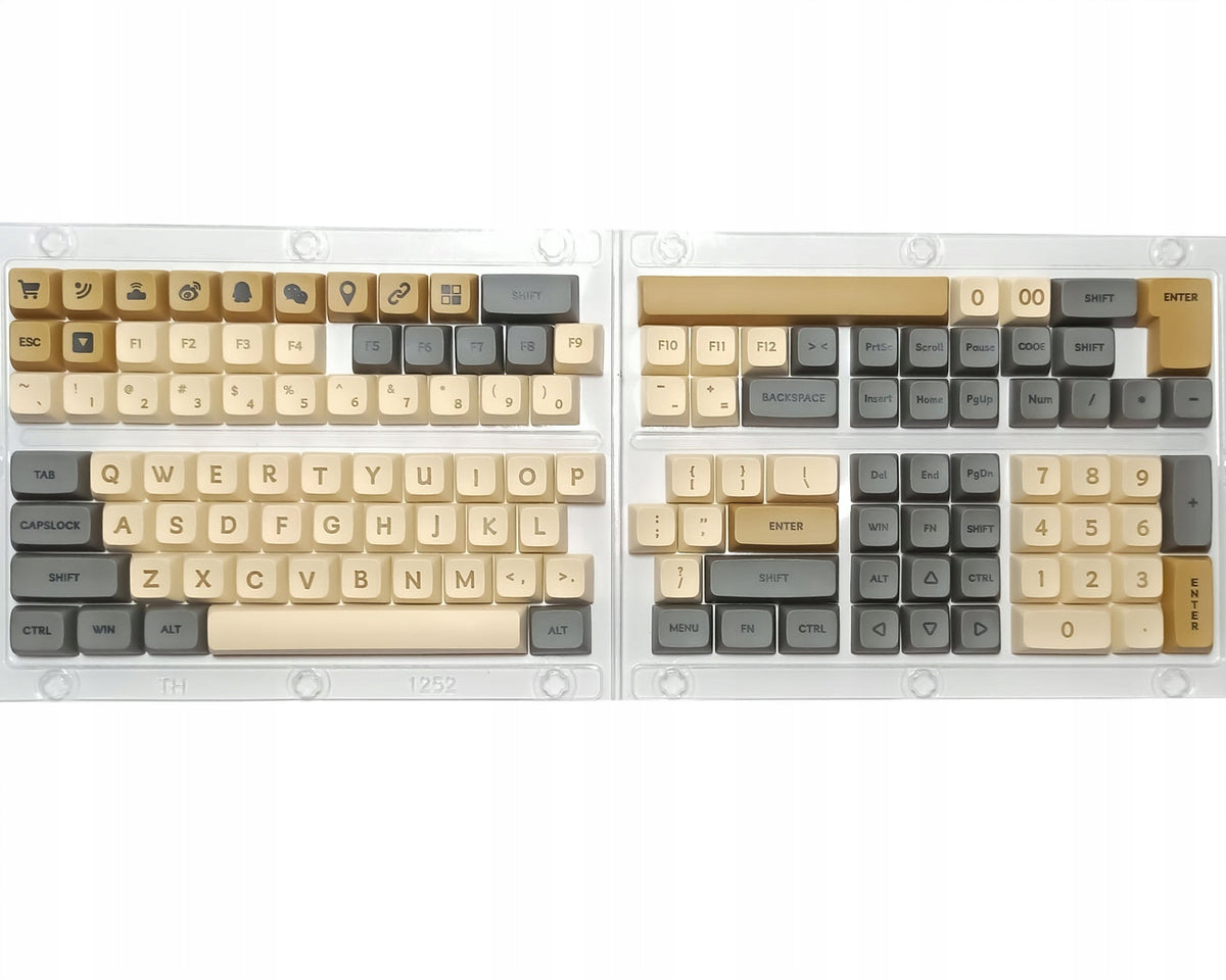 Shimmer Custom KEYCAPS Set PBT Keycap Space Esc White Grey + PULLER
