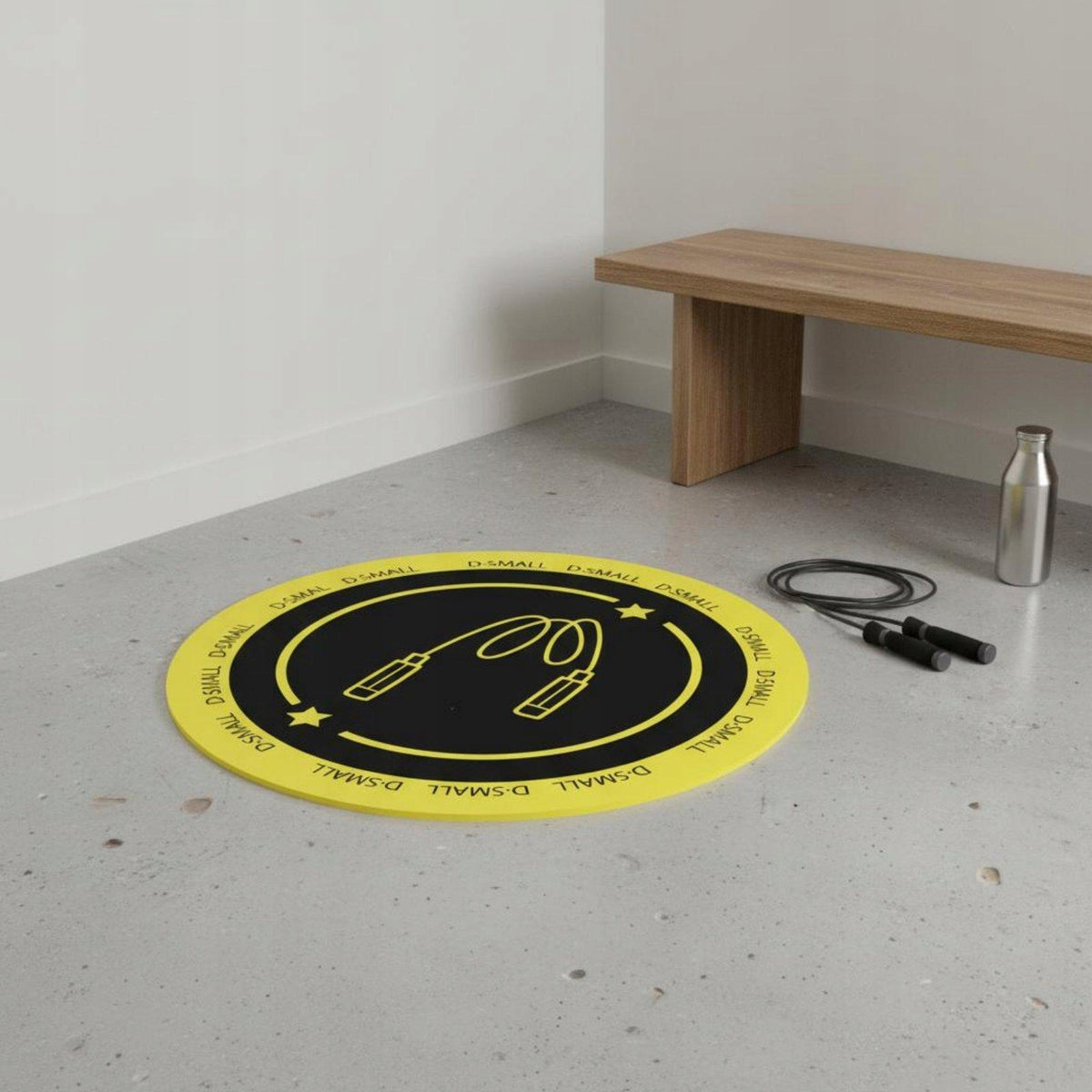 Shock Absorbing Exercise Pad Non Slip Fitness Mat Round Jump Pad Rope 125CM Packaging status original