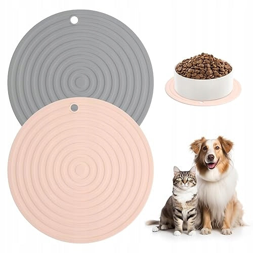 Silicone Cat Bowl Pad Non-Slip 24cm 2pcs