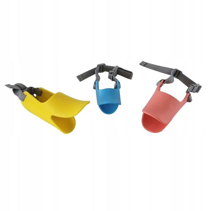 Silicone muzzle for dog - duck beak Blue S